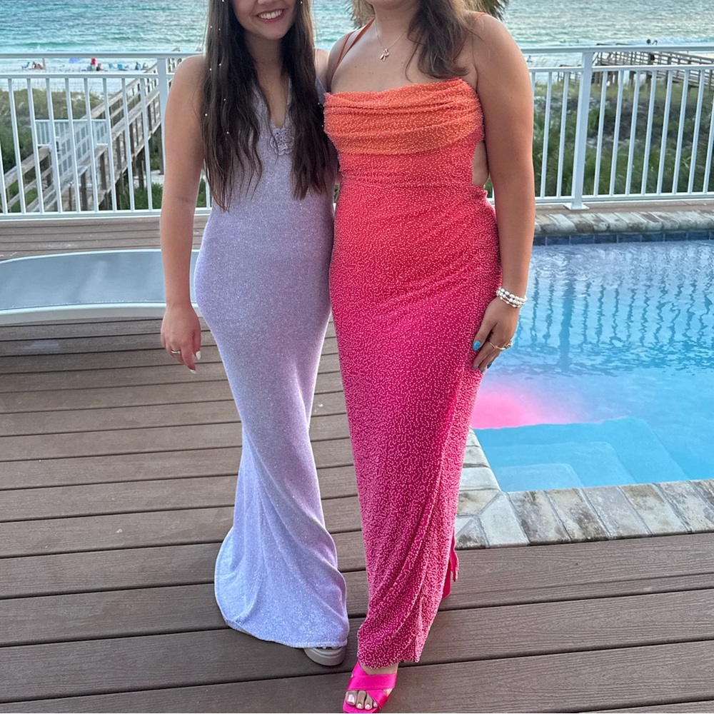 Oh Polly Ombre Pink and Orange Dress - Picture 4 of 4